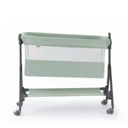 Patut, Sempreconte Air, Co-sleeper 2 In 1, Cu Laterala Culisanta, Cu Setare Unghiulara, Cu Roti, Geanta Voiaj, Reglabil In 8 Pozitii Pe Inaltime, Mint Pjbart920-t170