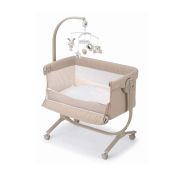 Patut Cu Leganare, Cullami, Co-sleeper 2 In 1, Cu Laterala Culisanta, Cu Setare Unghiulara, Cu Roti, Reglabil In 8 Pozitii Pe Inaltime, Beige Gold Pjbart925-t168