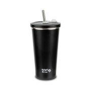 Cana termica cu pai din otel inoxidabil, nava we care, 500 ml, negru smb10-110-045