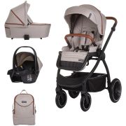 Carucior chipolino prestige 3 in 1 tiramisu hubkkprs02503tr