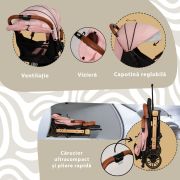 Carucior Sport AppeKids Travel, Ultracompact, Tip Troller - Pink KRTAK275923
