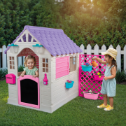 Casuta pentru copii premium - alb& roz