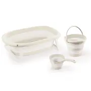 Set 3 in 1 cu cadita pliabila - bej