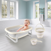 Set 3 in 1 cu cadita pliabila - bej