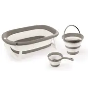 Set 3 in 1 cu cadita pliabila - gri