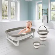 Set 3 in 1 cu cadita pliabila - gri