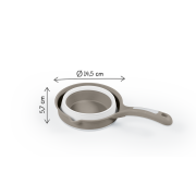 Set 3 in 1 cu cadita pliabila - gri