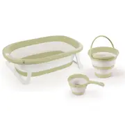 Set 3 in 1 cu cadita pliabila - verde eco