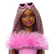 BARBIE DELUXE STYLE PAPUSA BARBIE CU SALOPETA ROZ SI PAR IMPLETIT VIVMTHYV28