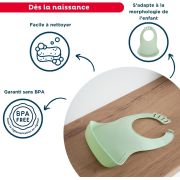 THERMOBABY Baveta pentru bebelusi cu sistem colector al hranei CELADON DNBTHE158059