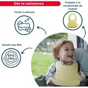 THERMOBABY Baveta pentru bebelusi cu sistem colector al hranei CITRON DNBTHE158007