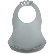 THERMOBABY Baveta pentru bebelusi cu sistem colector al hranei GRIS CHARME DNBTHE158029