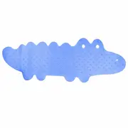 Covoras de baie, Bocioland, Antiderapant, Cu ventuze, Silicon, 33 x 90 cm, Crocodile Blue BYNBL148