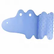Covoras de baie, Bocioland, Antiderapant, Cu ventuze, Silicon, 33 x 90 cm, Crocodile Blue BYNBL148