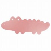Covoras de baie, Bocioland, Antiderapant, Cu ventuze, Silicon, 33 x 90 cm, Crocodile Pink BYNBL149