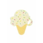 Jucarie de dentitie, Bocioland, Din silicon, Stimuleaza abilitatile motorii fine, Calmeaza durerea gingiei, 0 luni+, Ice Vanilla BYNBOC0515