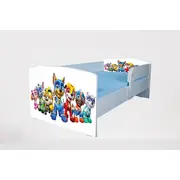 Pat Paw Patrol White Copii 2-8 Ani Cu Sertar + Saltea Light- Ptv4621SRTSLT70