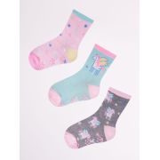 Set de trei perechi de sosete antiderapante pentru fetite - modele diverse skc-3pak-abs-g