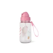 Sticla De Apa Pentru Copii, Cu Pai, Retractabila Anti-picurare, Transparenta, Reutilizabila, Din Tritan, Fara Bpa, Bidon, 400 Ml, Ice Cream Pjb74006