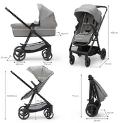 CARUCIOR KINDERKRAFT NEWLY, 4 IN 1, MOONLIGHT GREY VIVKSNEWL00GRY400I