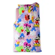 Pachet Complet Patut Creativ Minnie Pt Fete 2 - 8 Ani, Saltea Smartnest Cu Lana 140x70x12 Cm, Husa, Pilota, Lenjerie, Perna
