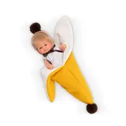 Papusa bomboncin cu caciulita si paturica banana 20cm as0117900