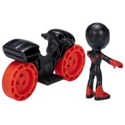 SPIDERMAN SET MOTOCICLETA SI FIGURINA MILES MORALES SPIDER MAN 6CM VIVF3714_F4002