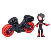 SPIDERMAN SET MOTOCICLETA SI FIGURINA MILES MORALES SPIDER MAN 6CM VIVF3714_F4002