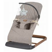 Sezlong balansoar, FreeON, Serene, Pana la 9 kg, Cu centura in 3 puncte, Spatar reglabil in 3 etape, Cu bara de jucarii, 70 x 45 x 56 cm, 0 luni+, Beige BYN84942