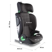 Babygo - scaun auto safechild2 black, 100-150 cm, certificat r129 bbbbgo-3851