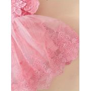 Body rochita, din muselina, cu danteluta si tulle mbtu70-de