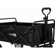 Carucior pliabil, FreeON, Pentru transportul diferitelor obiecte atat in casa, cat si in vacanta, Cu 2 buzunare, Maner reglabil 71-101 cm, Pana la 100 kg, 95x54x101 cm, Black BYN81606