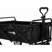 Carucior pliabil, FreeON, Pentru transportul diferitelor obiecte atat in casa, cat si in vacanta, Cu 2 buzunare, Maner reglabil 71-101 cm, Pana la 100 kg, 95x54x101 cm, Black BYN81606
