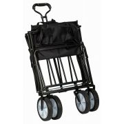Carucior pliabil, FreeON, Pentru transportul diferitelor obiecte atat in casa, cat si in vacanta, Cu 2 buzunare, Maner reglabil 71-101 cm, Pana la 100 kg, 95x54x101 cm, Black BYN81606