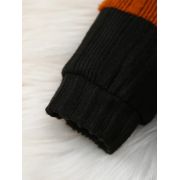 Costumas negru cu alb si maro pentru baietei - dino mbtu68-r2