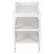 Masuta de infasat, FreeON, Mila, Din lemn, Cu 4 roti pentru transport facil, Cu 3 suprafete de depozitare, 76x54x86 cm, White BYN82702