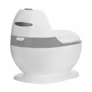 Olita educativa, FreeON, Trainer, Minitoaleta, Cu spatiu pentru hartie/servetele, Cu sunet realist de tras apa, Pana la 25 kg, 3 ani+, White/Grey BYN49249