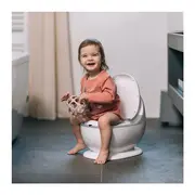 Olita educativa, FreeON, Trainer, Minitoaleta, Cu spatiu pentru hartie/servetele, Cu sunet realist de tras apa, Pana la 25 kg, 3 ani+, White/Grey BYN49249