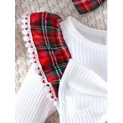 Rochita body alba cu carouri rosii mdtu78-r1