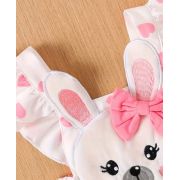 Set sarafan alb cu inimioare si body roz mbtu02-r2