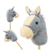 Calut de jucarie cu miscare si sunete, Hobby Horse, Grey, Milly Mally EKDmm7355