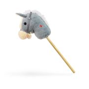 Calut de jucarie cu miscare si sunete, Hobby Horse, Grey, Milly Mally EKDmm7355