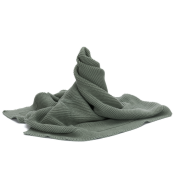 Patura tricotata Green, 100% bumbac organic, 80x100 cm, Fillikid
