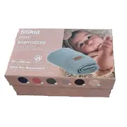 Patura tricotata Natur, 100% bumbac organic, 80x100 cm, Fillikid