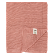 Patura tricotata Rose, 100% bumbac organic, 80x100 cm, Fillikid