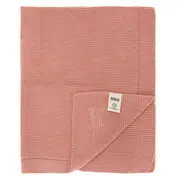 Patura tricotata Rose, 100% bumbac organic, 80x100 cm, Fillikid