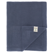 Patura tricotata blue, 100% bumbac organic, 80x100 cm, Fillikid