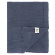 Patura tricotata blue, 100% bumbac organic, 80x100 cm, Fillikid