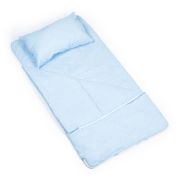 Sac de dormit de bumbac cu perna si fermoar 140x75 cm Nativo Dreams Albastru PMICNAT-D/SDK-ALBASTRU