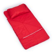 Sac de dormit de bumbac cu perna si fermoar 140x75 cm Nativo Dreams Rosu PMICNAT-D/SDK-ROSU